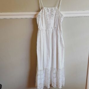 Japna White Midi Dress